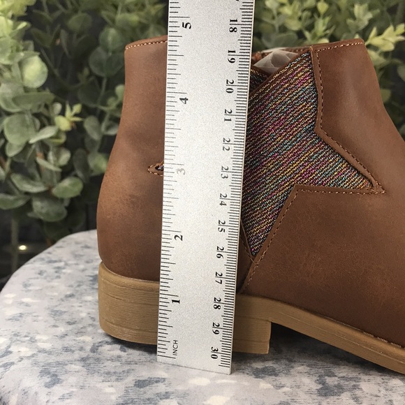 American Eagle by Payless Zuri Star Cognac Zip Booties Girls 3M🌟NWT&NIB🌟 - Picture 10 of 11